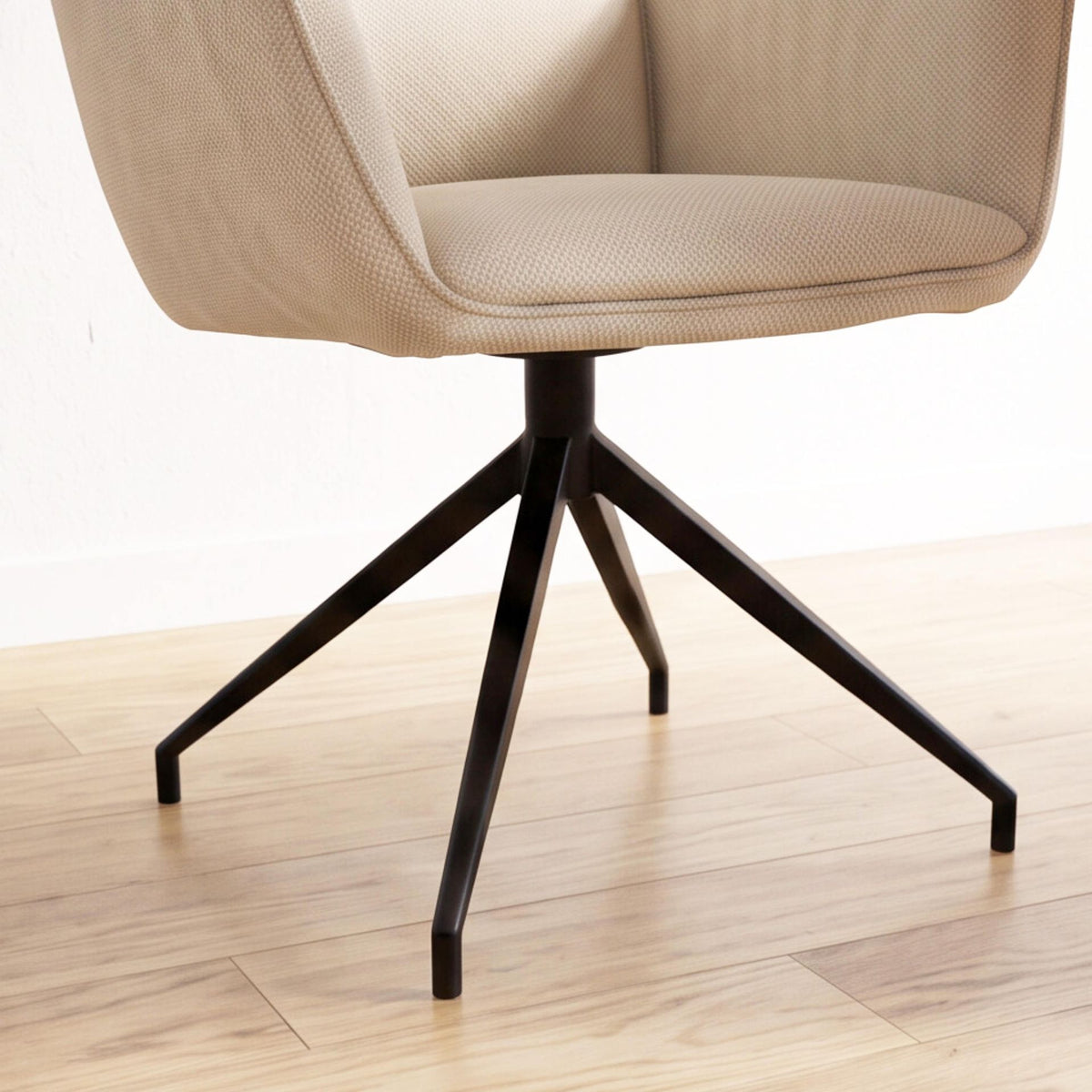 Silla de comedor con brazos Luxton White Marfil | Kubu