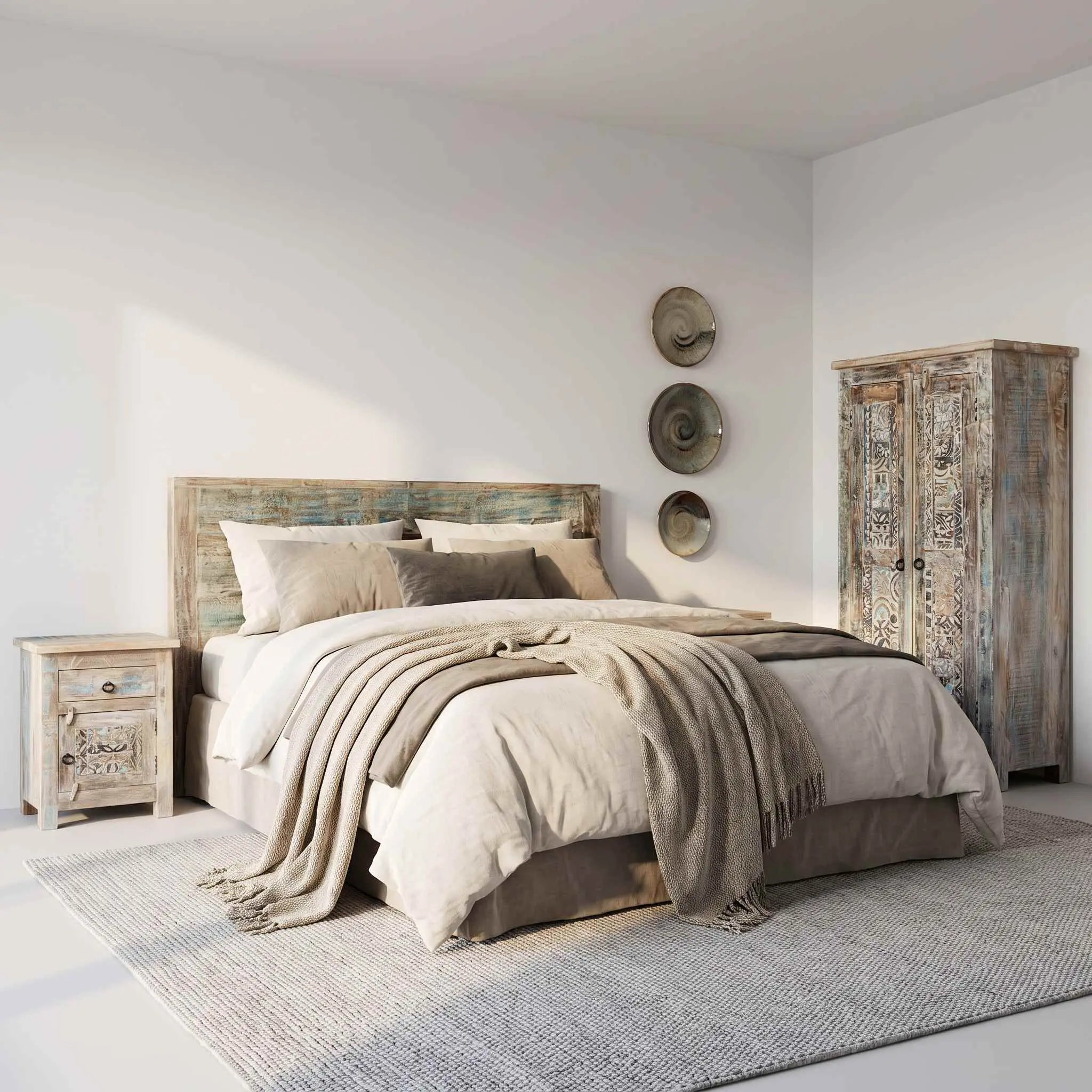 Armario Alhmirah 90x40x180cm | Madera de Mango