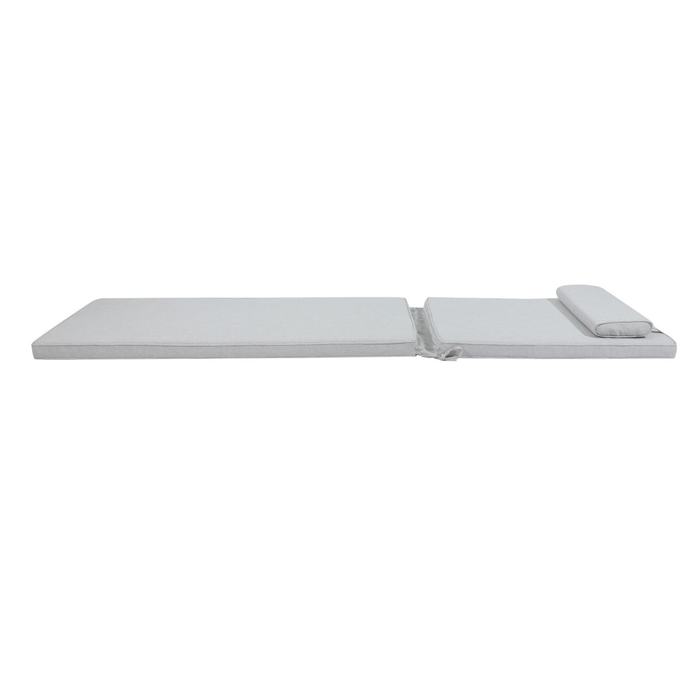 Cojín para tumbona Roxas 59x196x5 cm color gris claro | Kubu #
