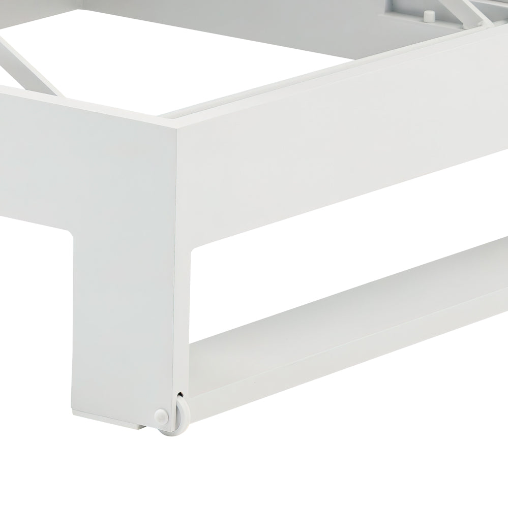 Daybed Niland aluminio blanco y tejido náutico blanco | Kubu #