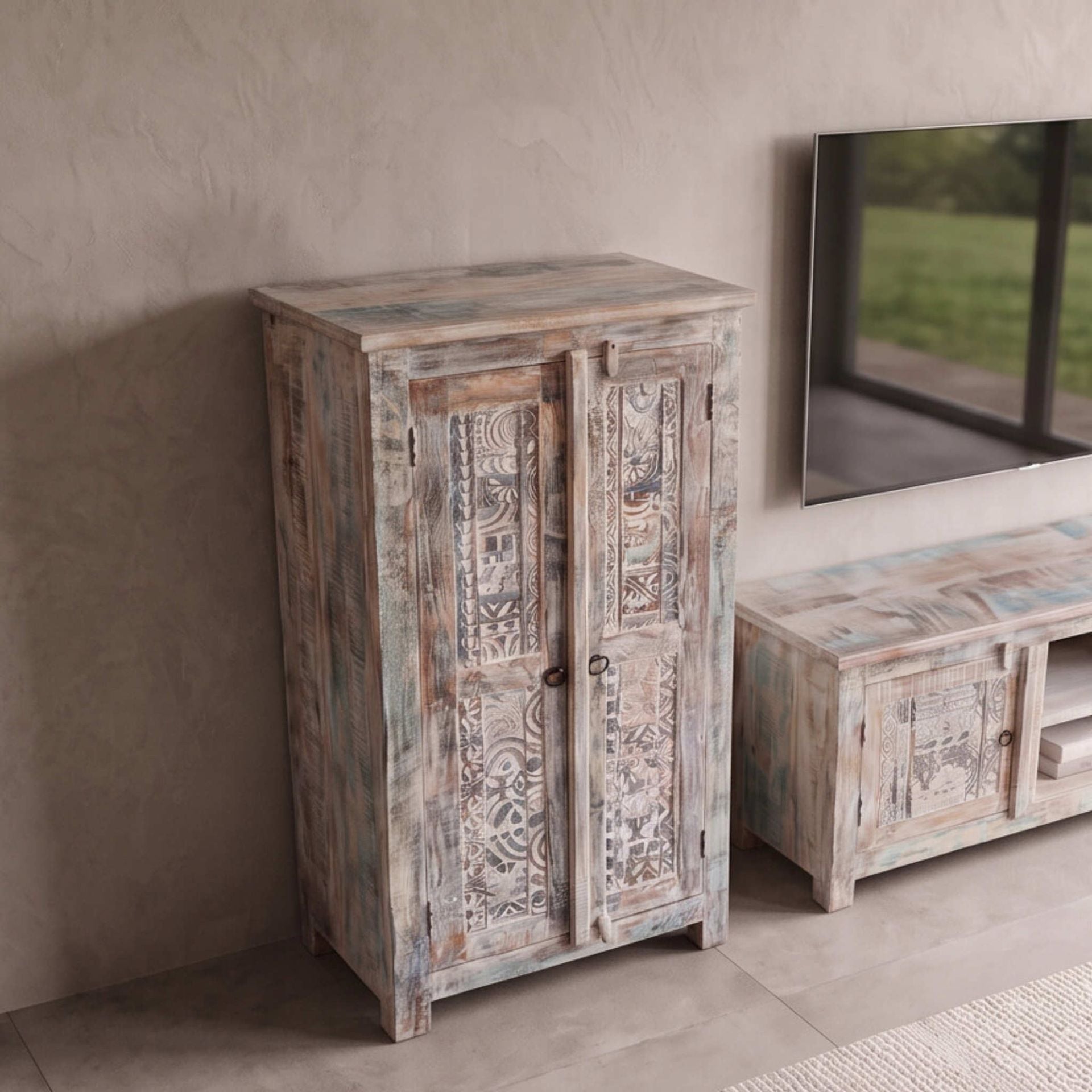 Armario Alhmirah 72x40x135cm | Madera de Mango