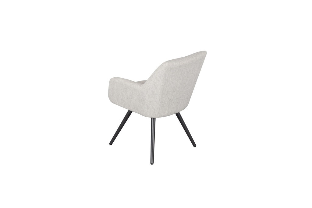 Silla de comedor Eren aluminio antracita textil beige. | Kubu #
