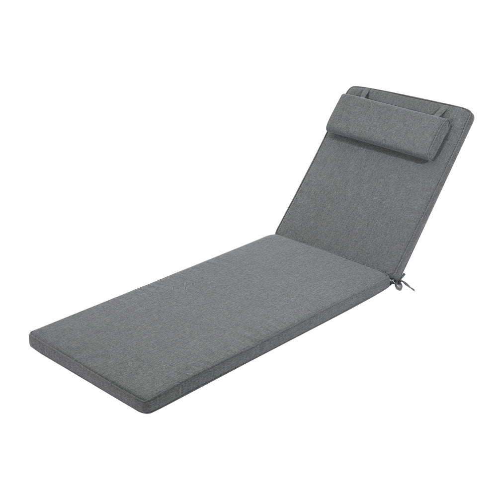 Cojín para tumbona Roxas 59x196x5 cm color gris oscuro | Kubu #