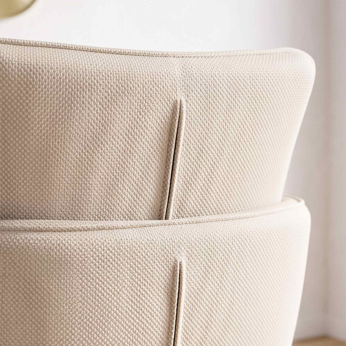 Silla de comedor con brazos Luxton White Marfil | Kubu