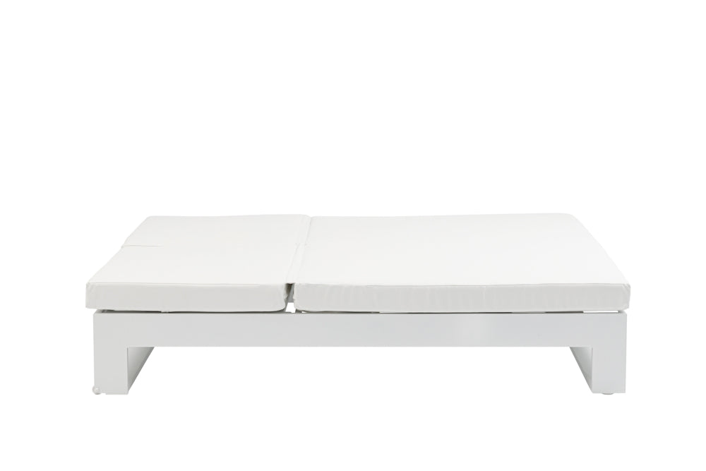 Daybed Niland aluminio blanco y tejido náutico blanco | Kubu #