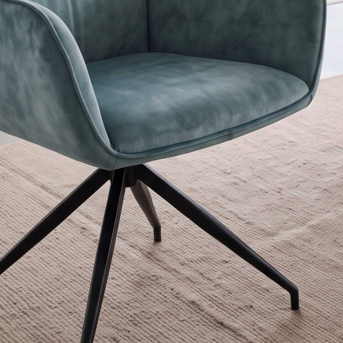 Silla de comedor con brazos Luxton Petrol | Kubu