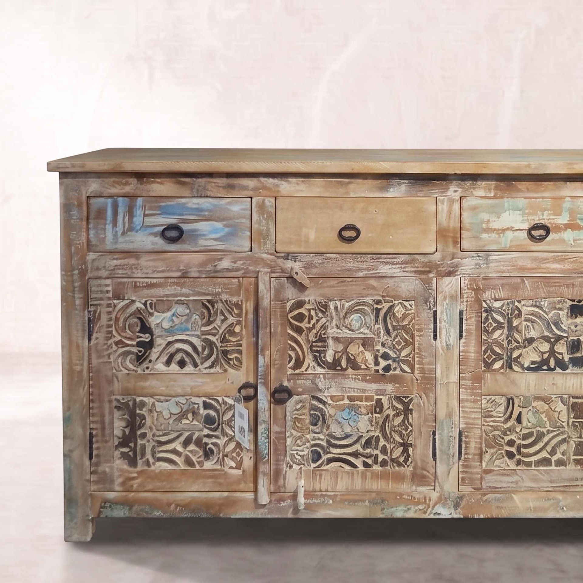 Aparador Alhmirah 4 puertas - 4 cajones 176x40x90cm | Madera de Mango