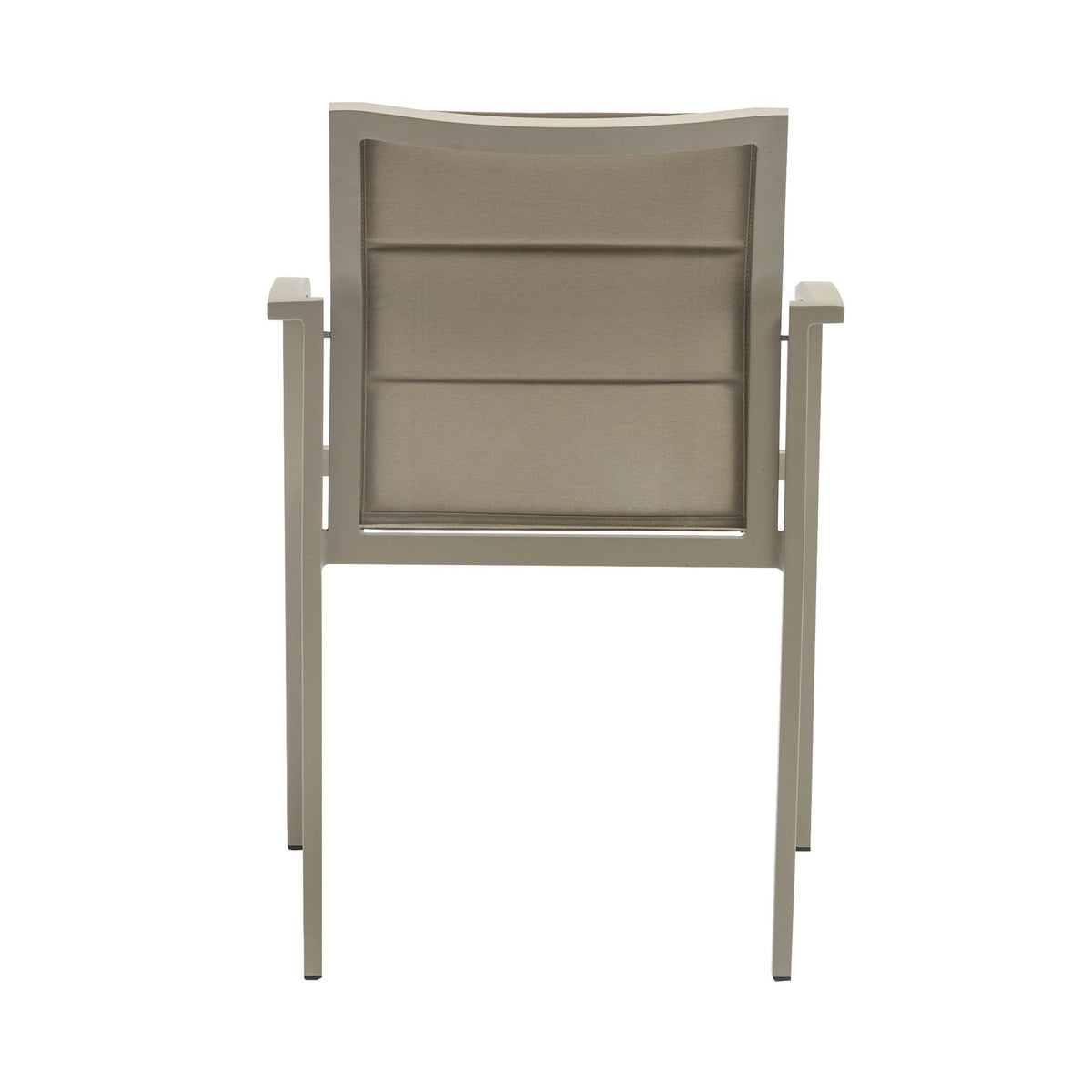 Sillón de comedor ORICK aluminio y textilene taupe.