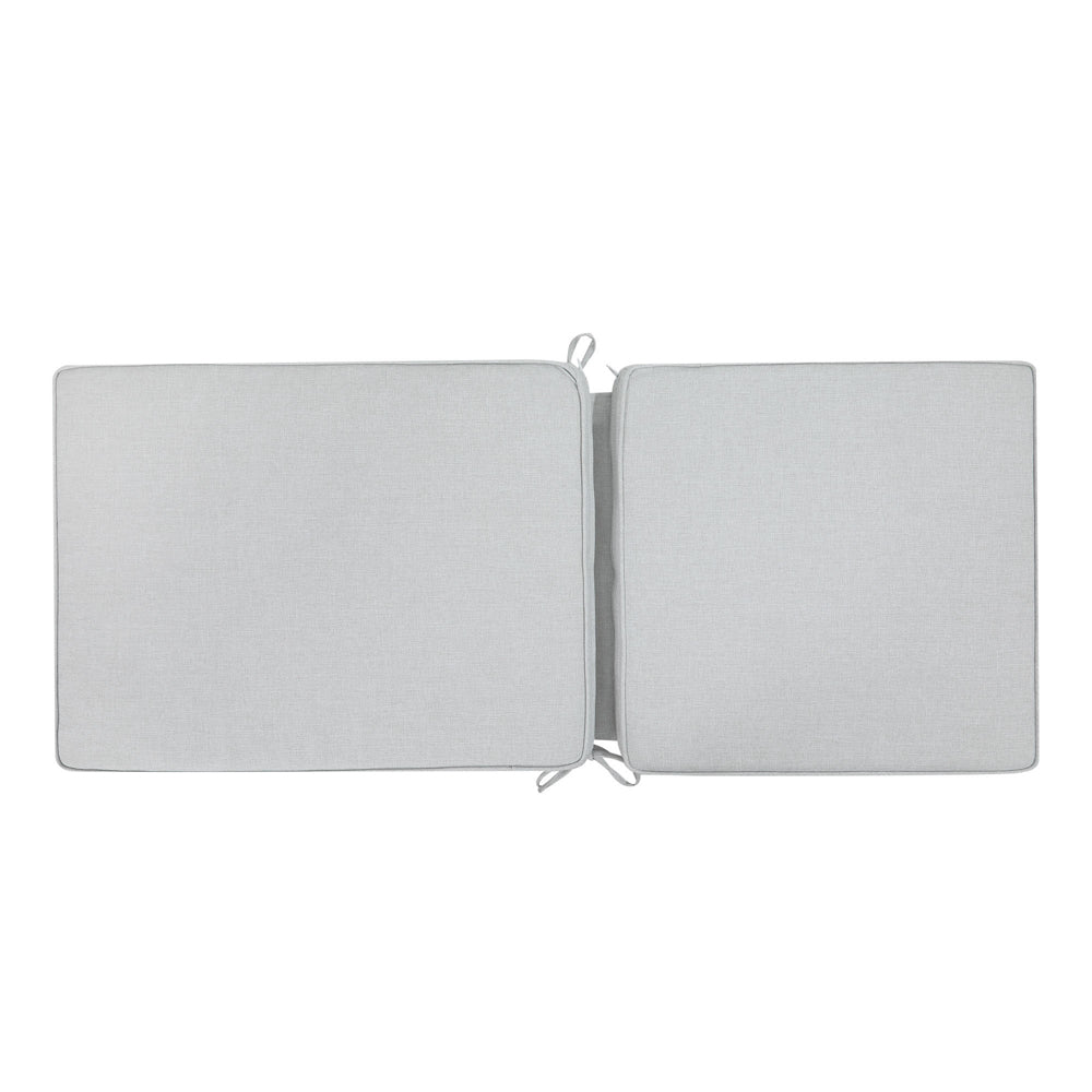 Cojín de asiento y respaldo alto 50x115x5 cm color gris claro
