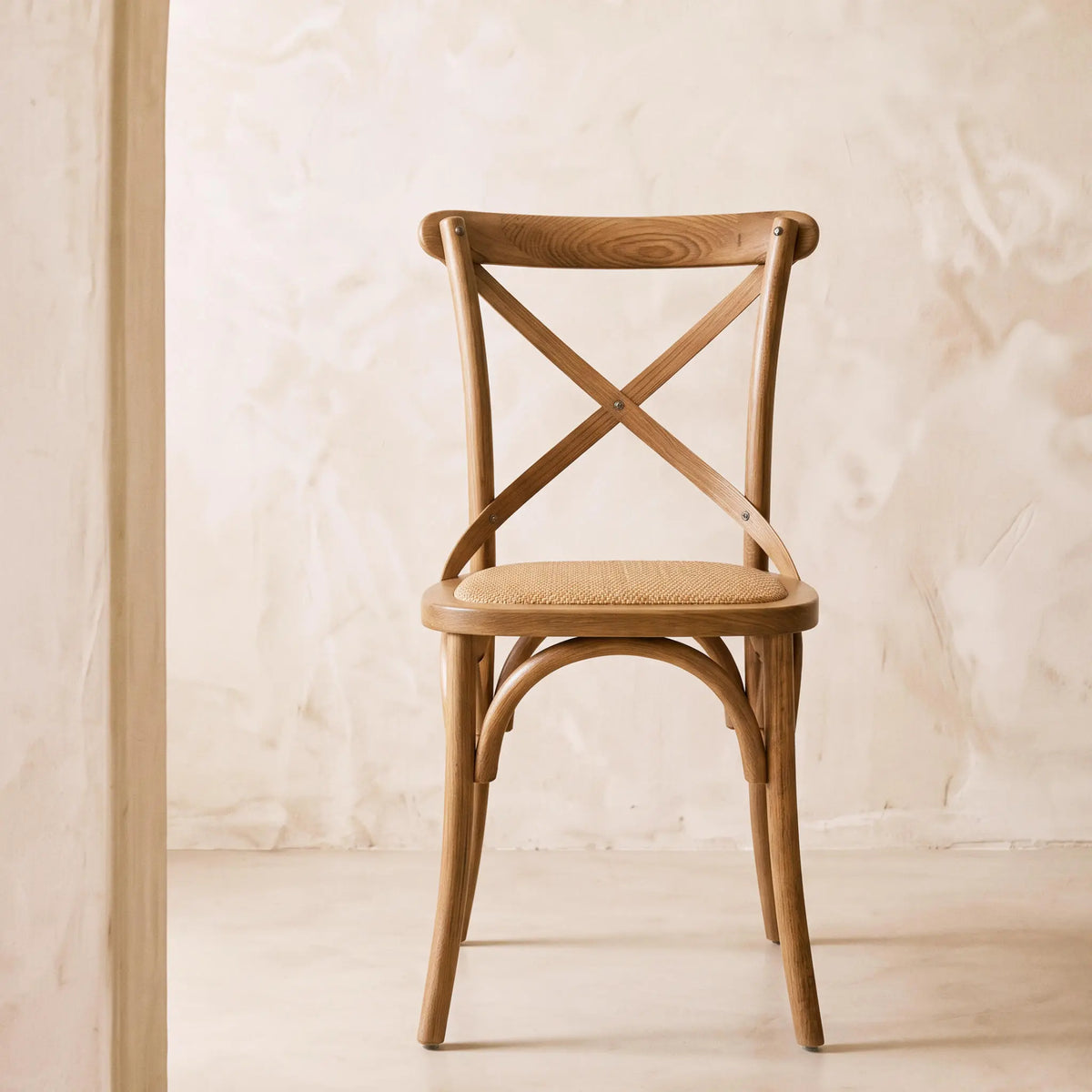 Silla de comedor Cross Back Oak Natural | Roble macizo