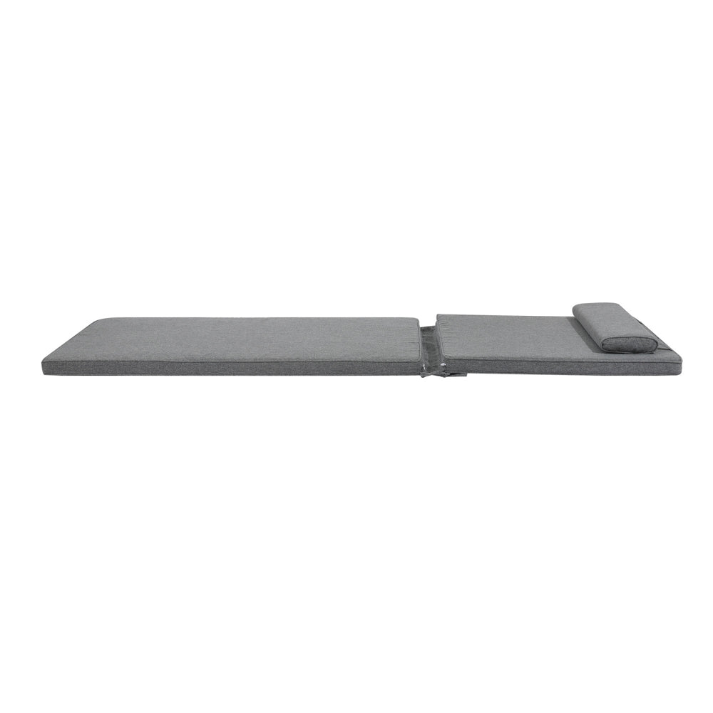 Cojín para tumbona Roxas 59x196x5 cm color gris oscuro | Kubu #