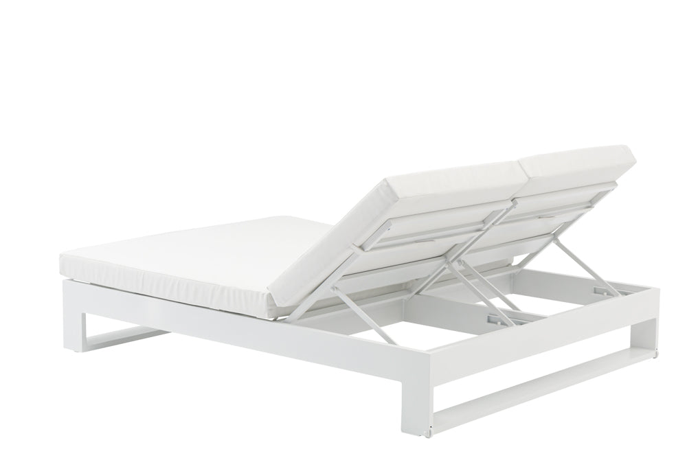 Daybed Niland aluminio blanco y tejido náutico blanco | Kubu #