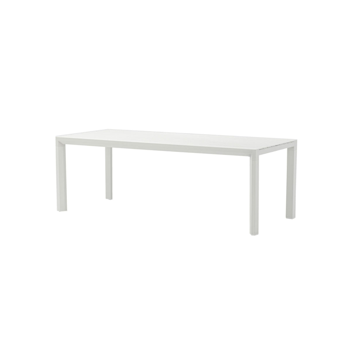 Mesa fija Byron 220 cm aluminio blanco