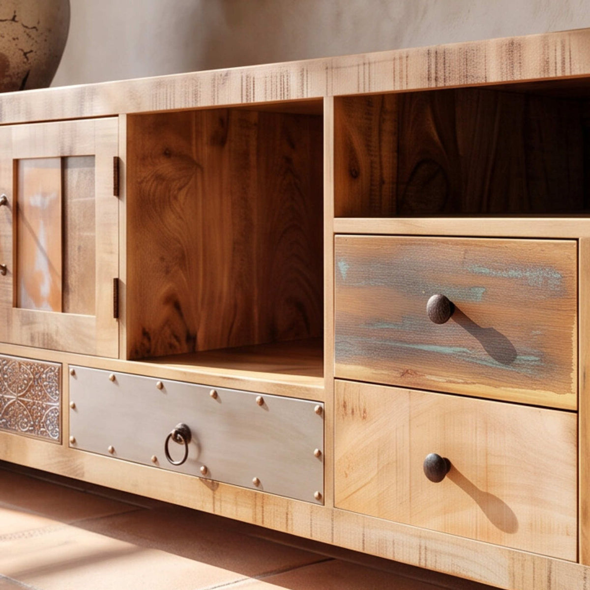 Mueble TV Korba 200x40x60cm | Madera de Mango