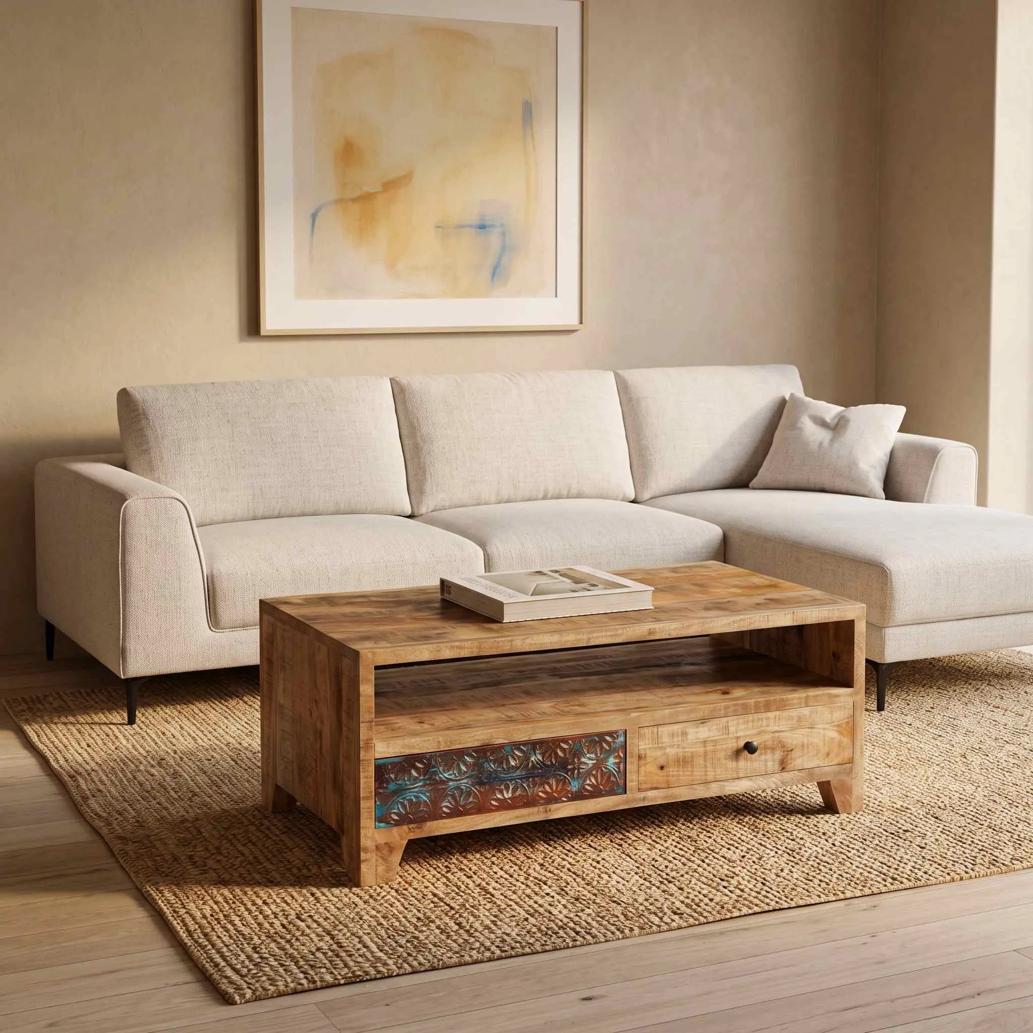 Mesa de centro Korba 115x60x45cm | Madera de Mango