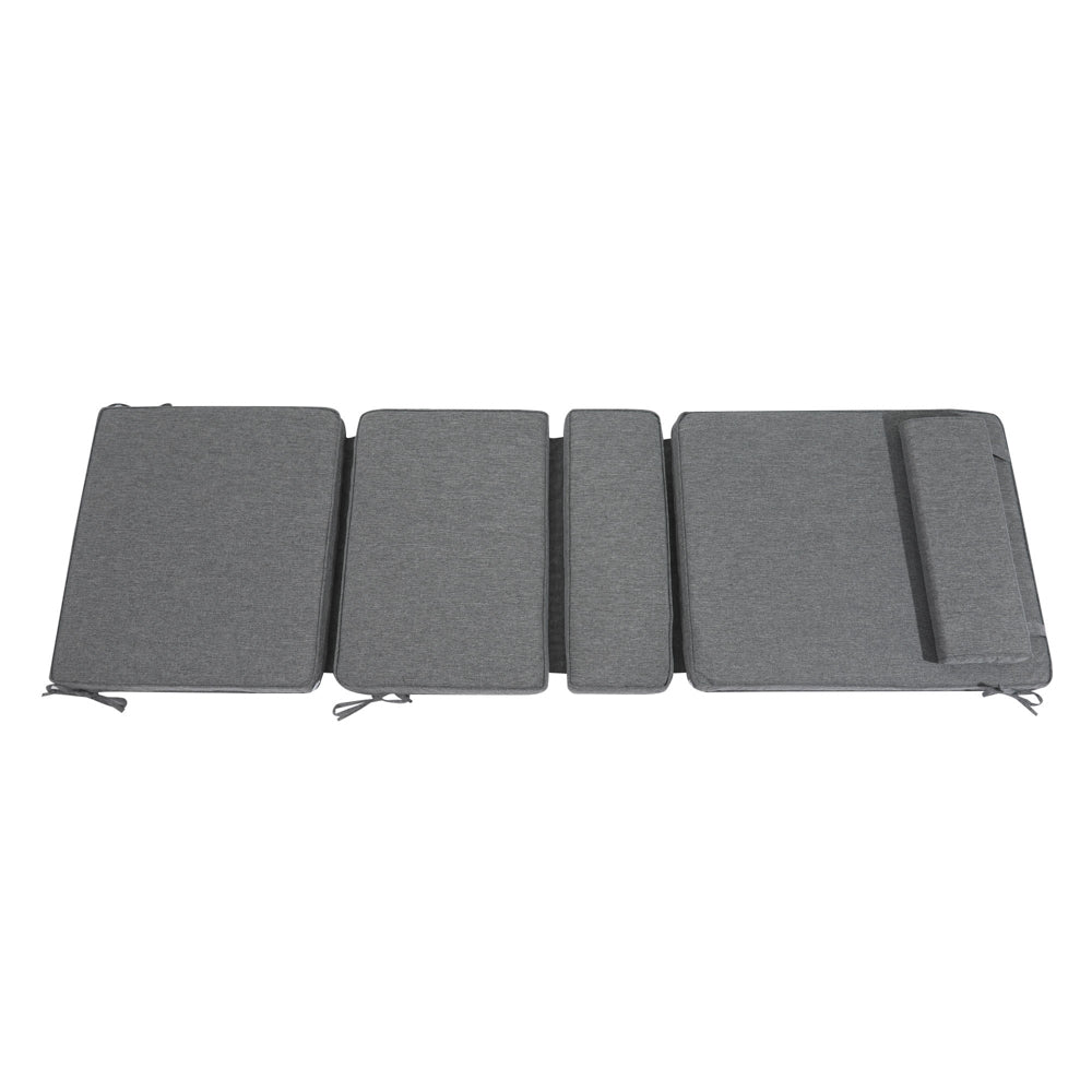 Cojín para tumbona Mati 50x192x5 cm color gris oscuro.