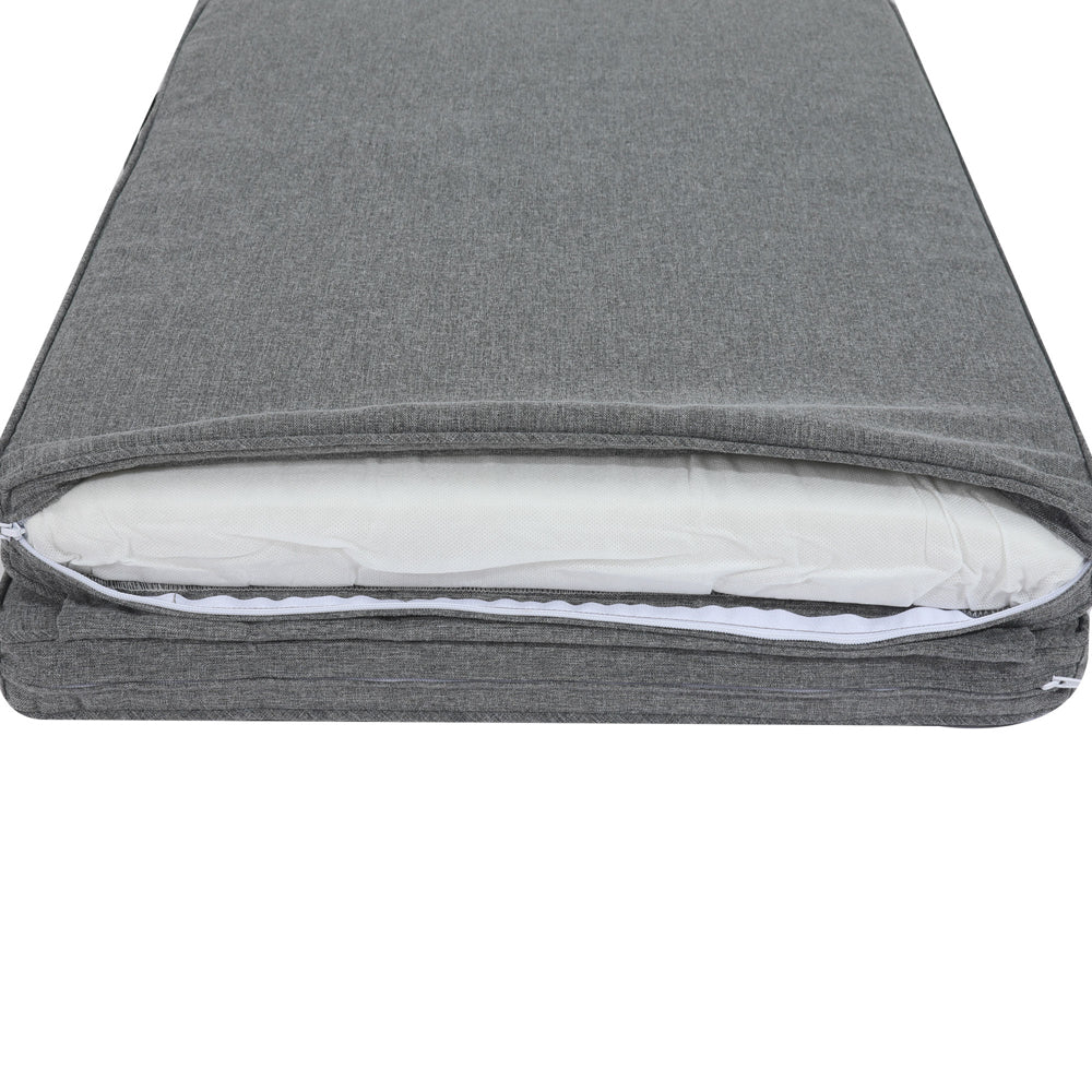 Cojín para tumbona Mati 50x192x5 cm color gris oscuro.