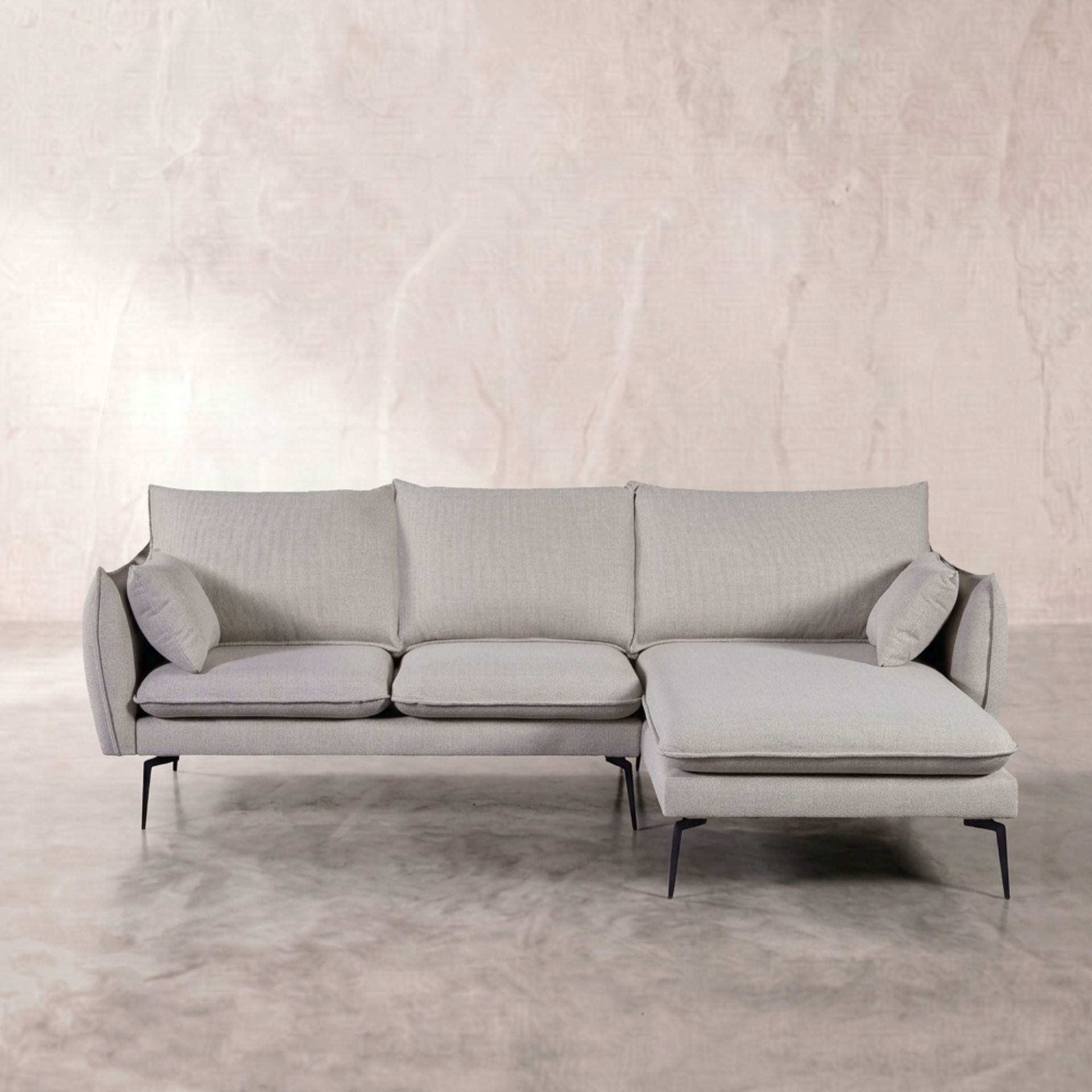 Sofá Albury Chaise Longue Derecha Blanco Perla