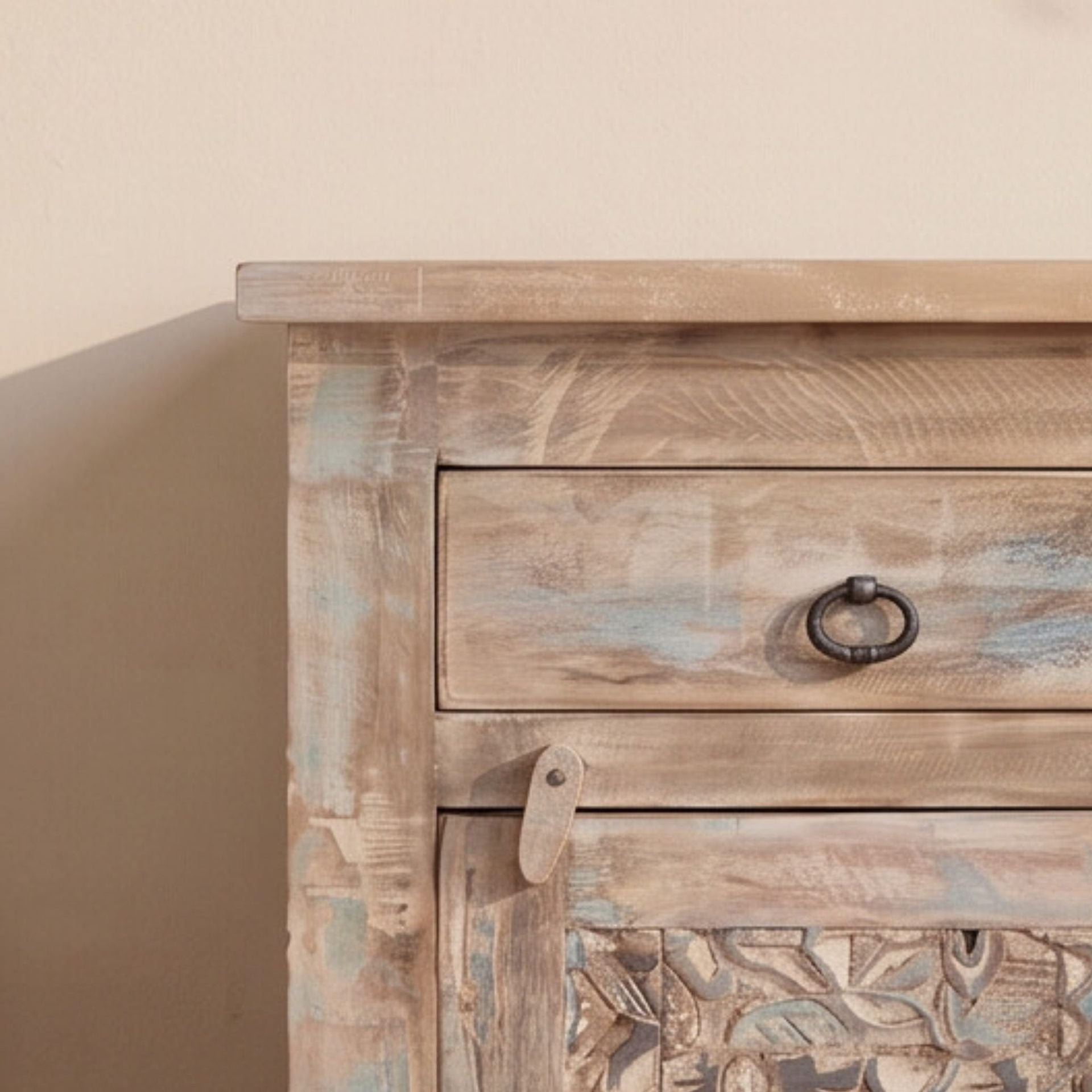 Mesita de noche Alhmirah 50x40x60cm | Madera de Mango