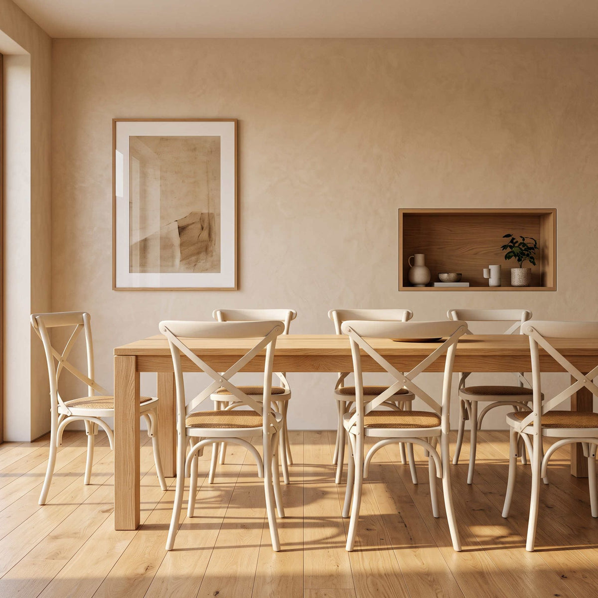 Silla de comedor Cross Back White