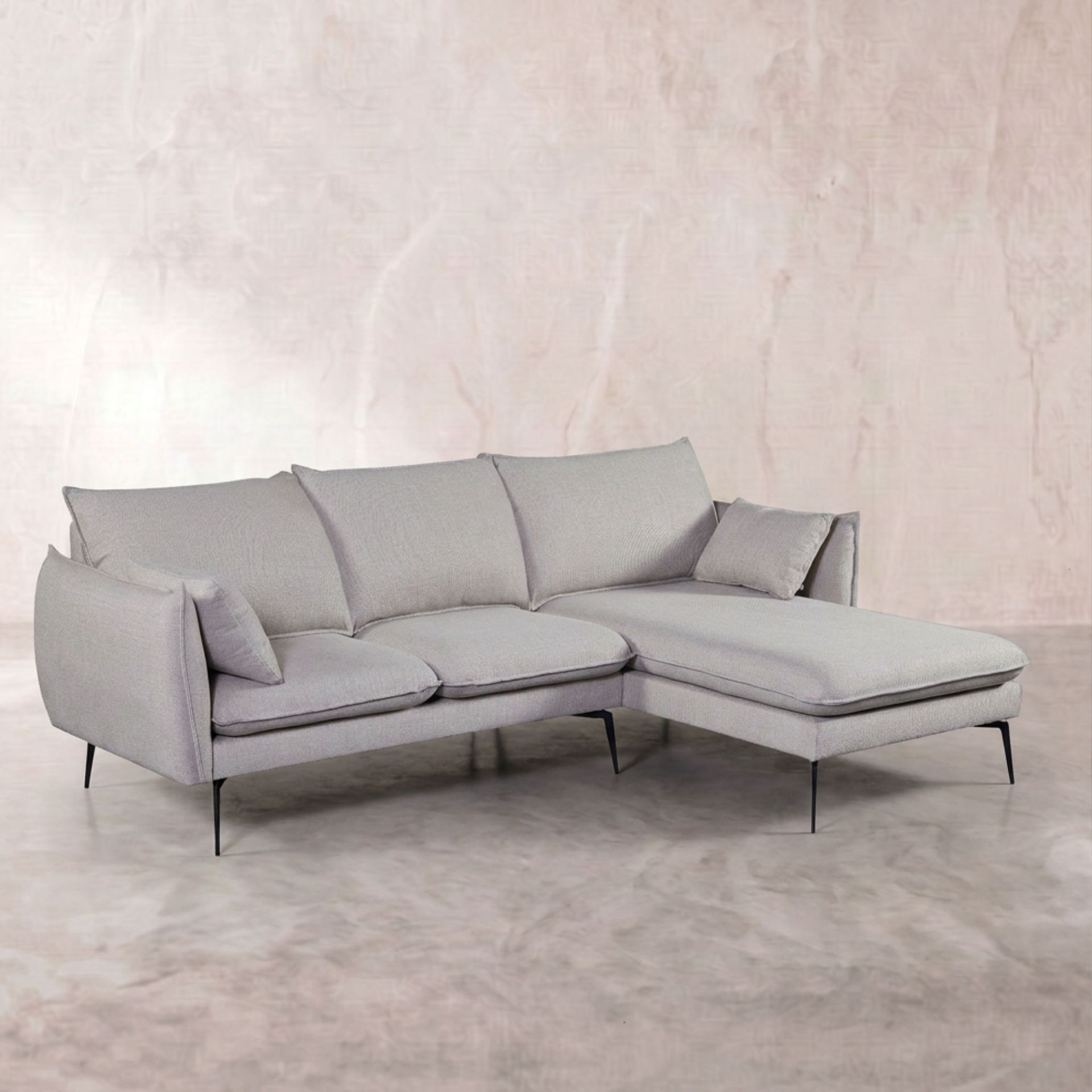 Sofá Albury Chaise Longue Derecha Blanco Perla