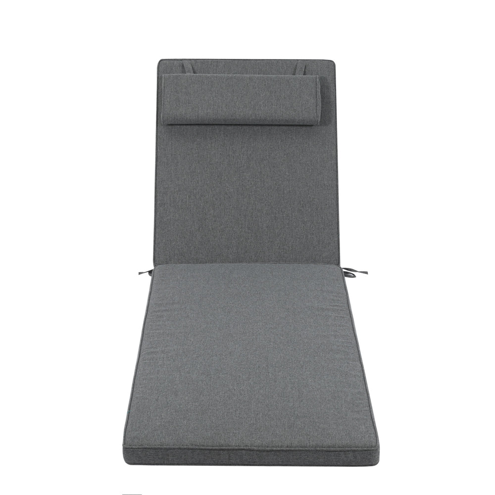 Cojín para tumbona Roxas 59x196x5 cm color gris oscuro | Kubu #