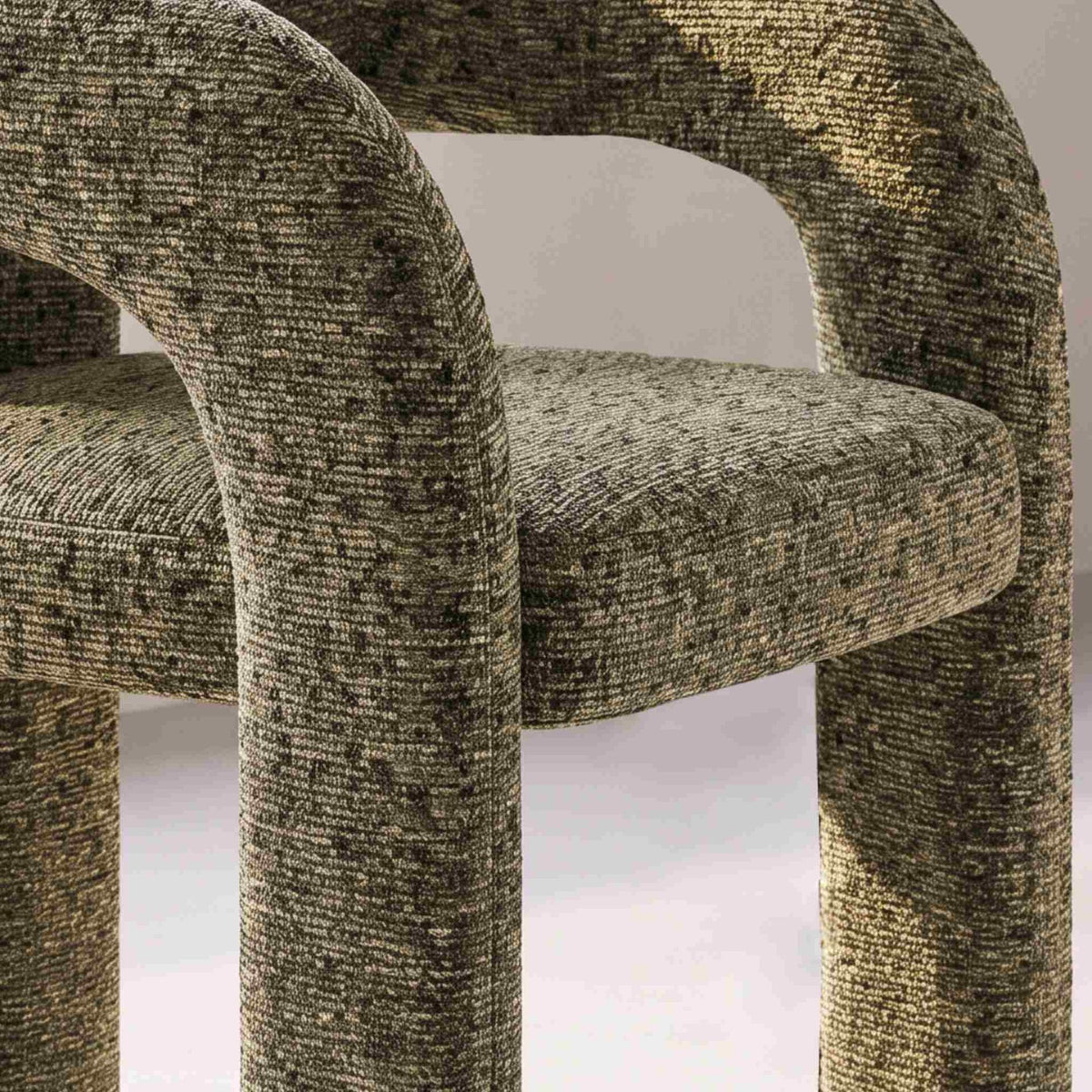 Silla de comedor Kolding Verde | Tapizado y Apilable