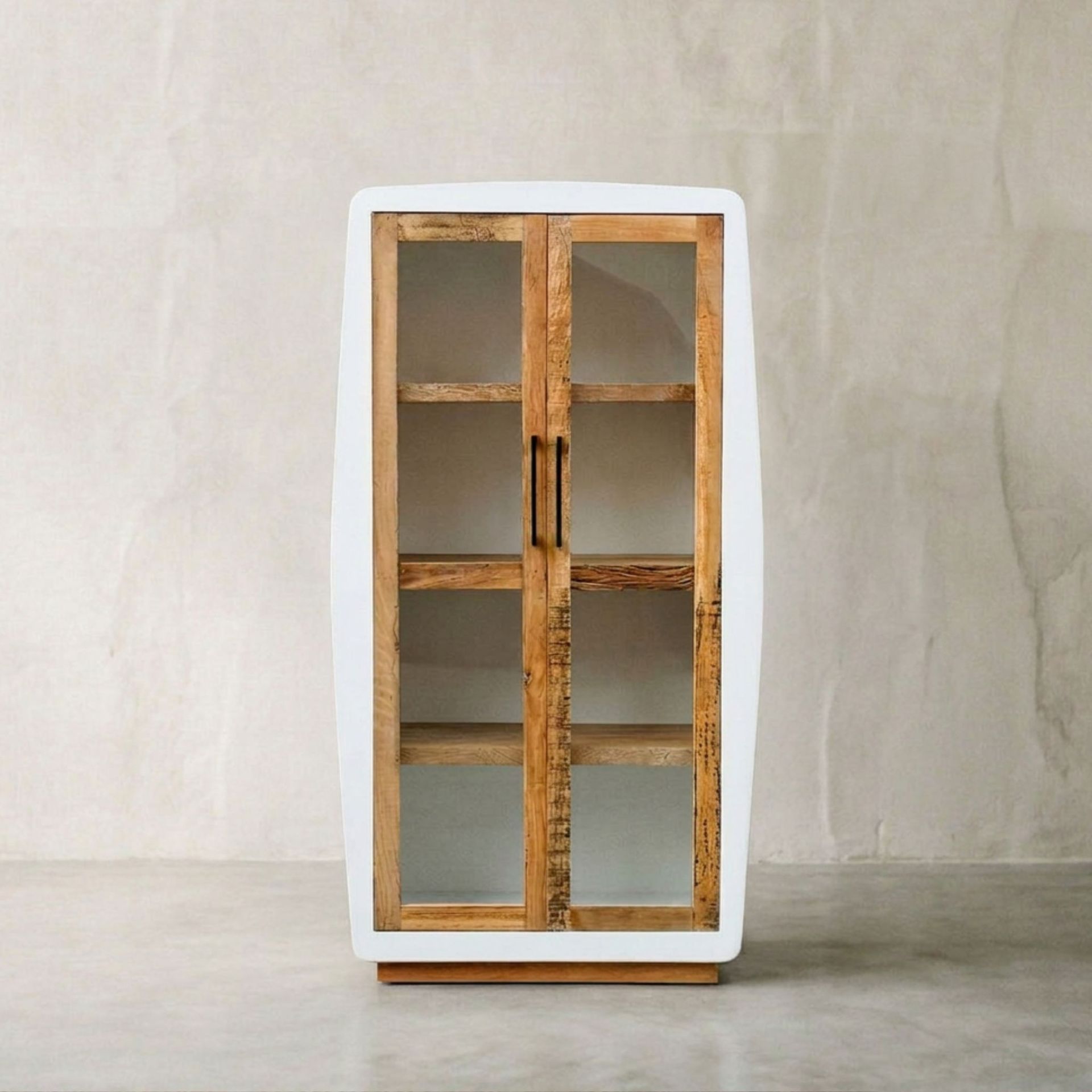 Vitrina dos puertas Calvia - Puertas de vidrio y madera | Kubu #