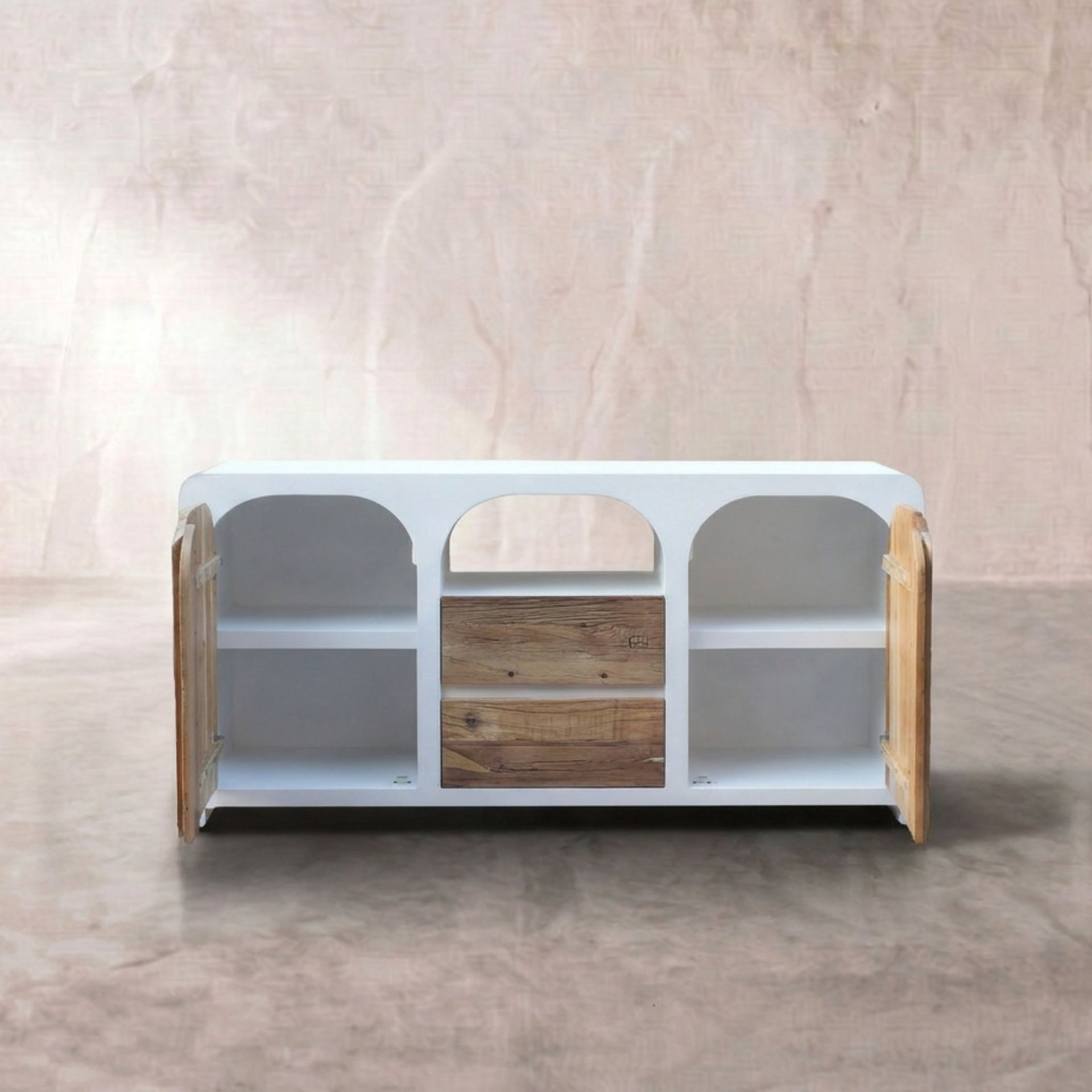 Aparador Eivissa 2 Puertas / 2 cajones 160X47X80cm | Madera reciclada Acacia | KUBU #