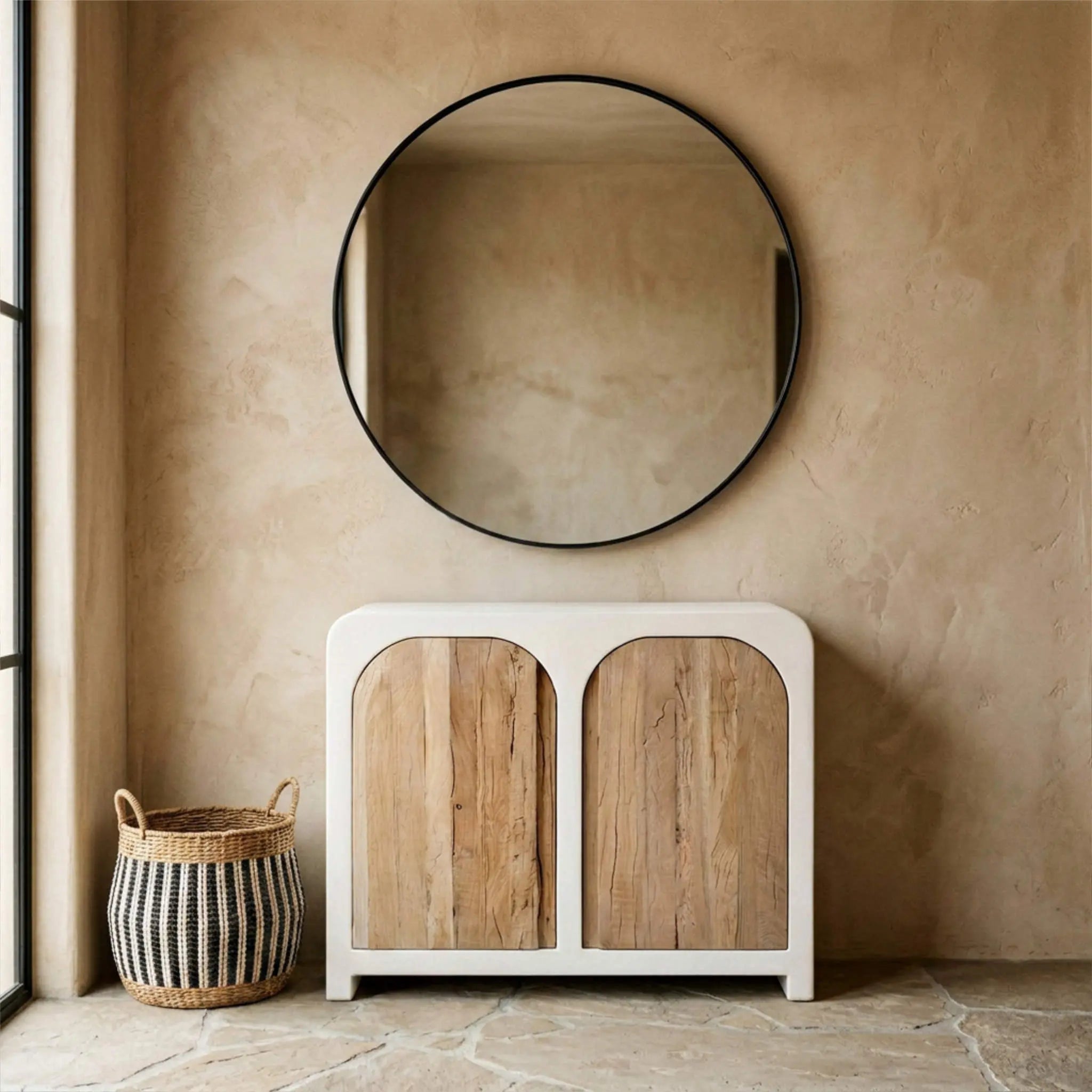 Aparador Eivissa 2 puertas 100X43X80cm | Madera reciclada Acacia | KUBU #