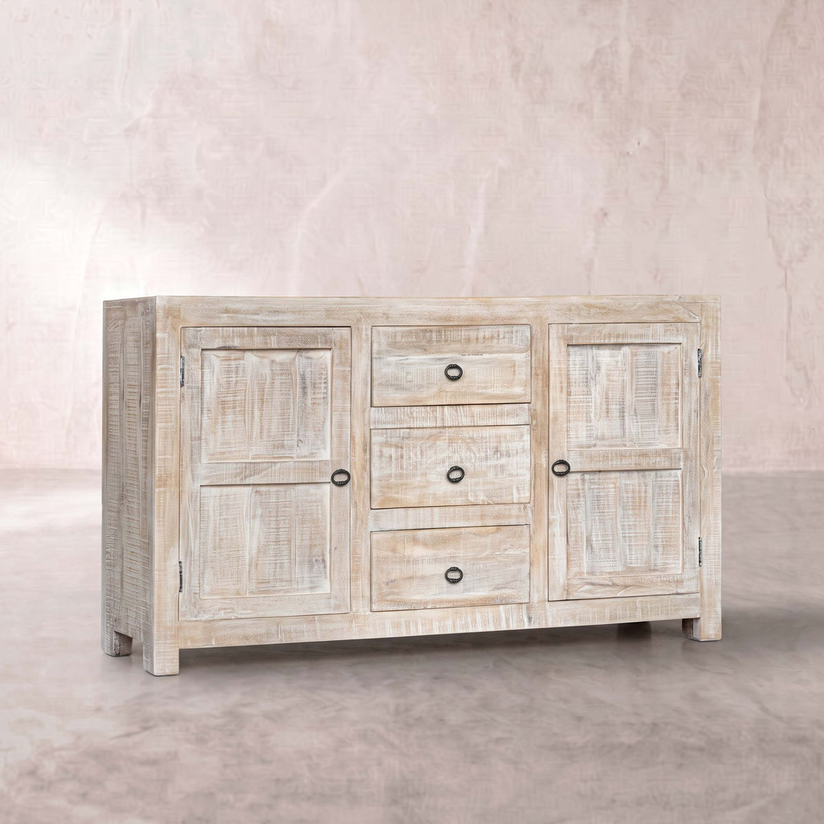 Aparador Goa 2 puertas 3 cajones 150x40x85cm | Madera de Mango | KUBU #