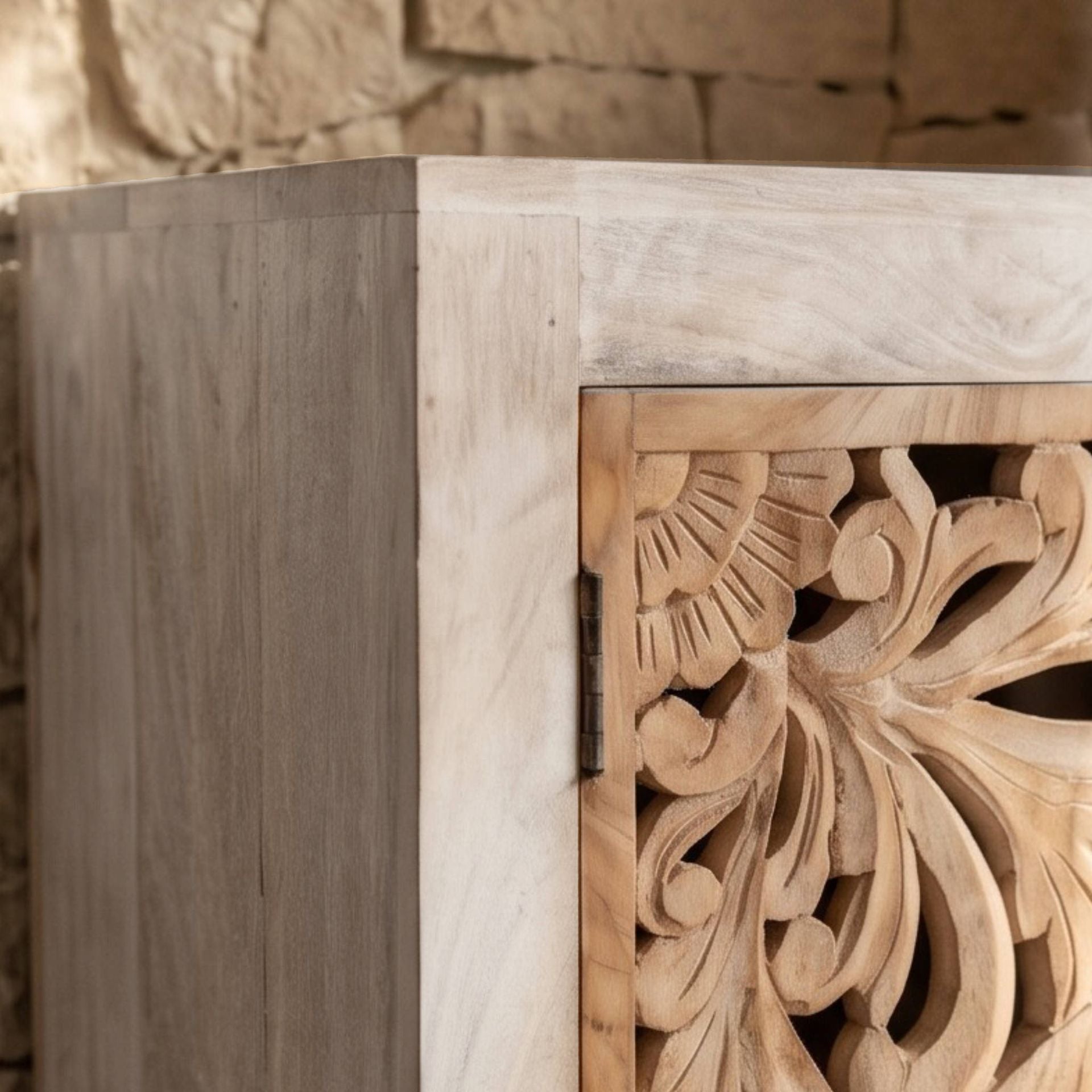 Armario 2 puertas Borneo 80x40x125cm | Madera de Mango | KUBU #
