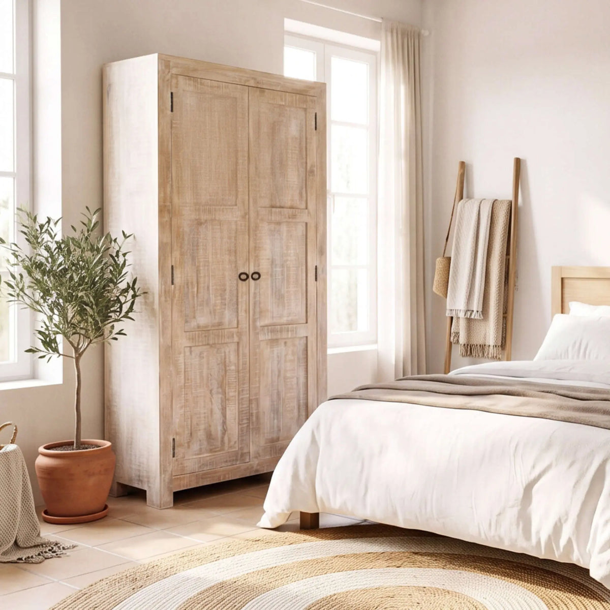 Armario Goa 90x40x180cm | Madera de Mango | KUBU #