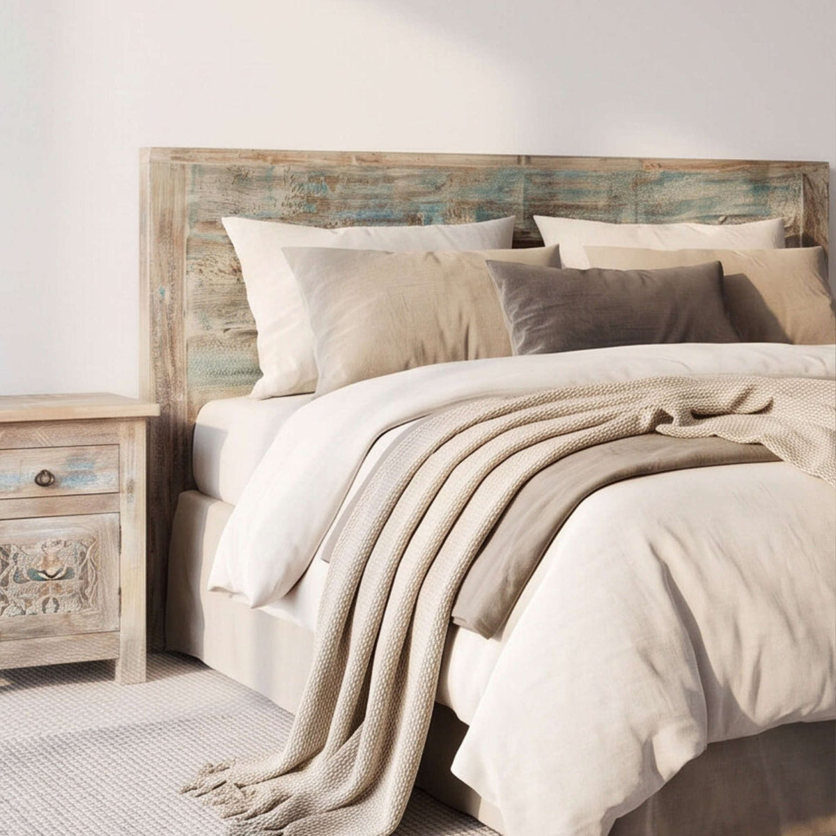 Cabecero Alhmirah 180x125x8cm | Madera de Mango | KUBU #