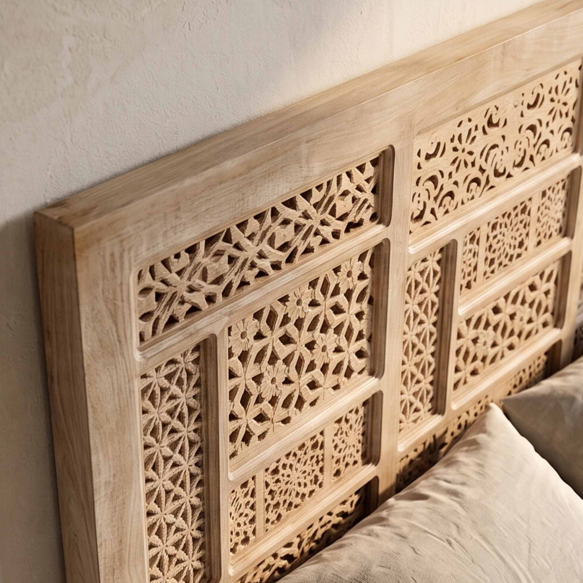 Cabecero Pawai 160x115cm | Diseño Artesanal madera de Mango | KUBU #