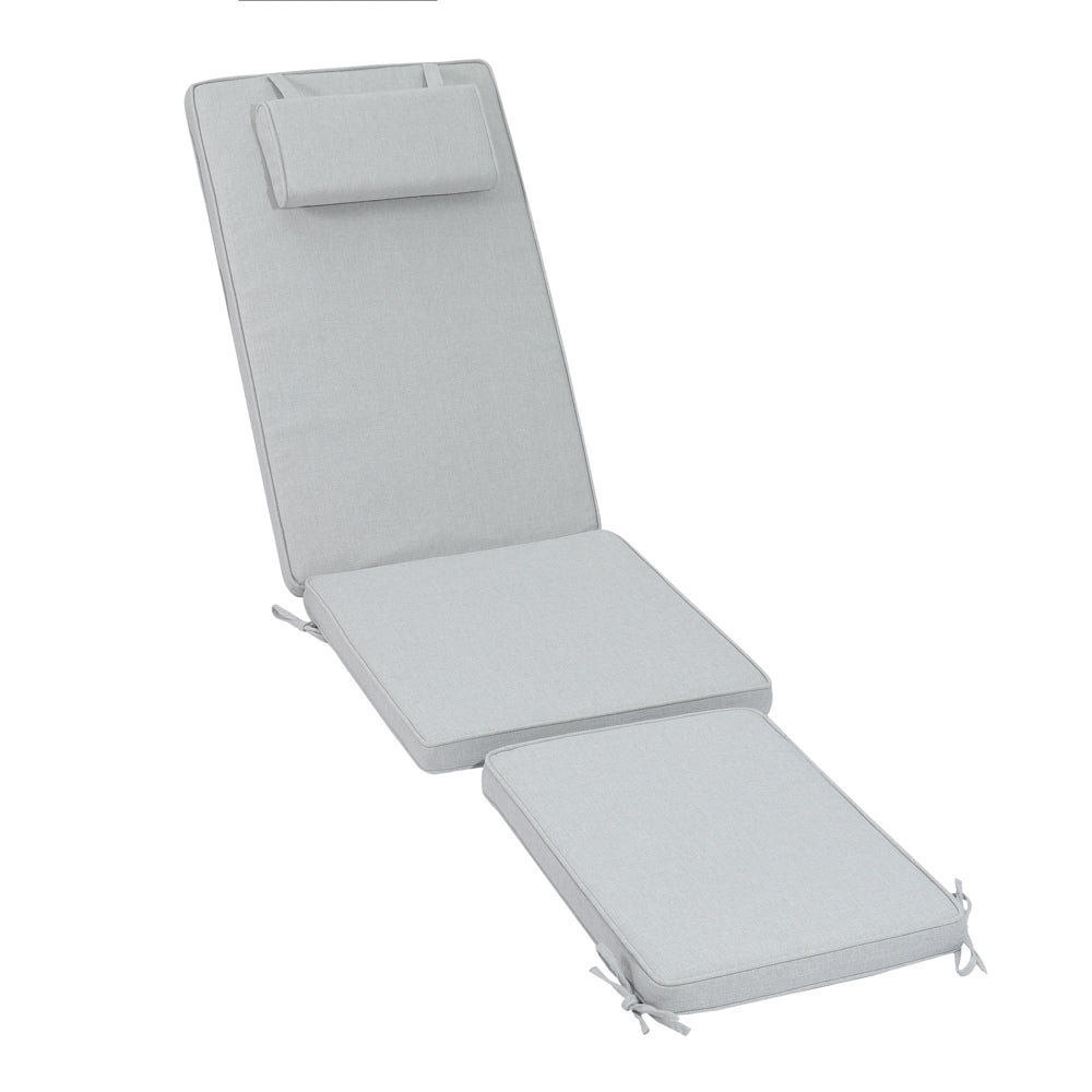 Cojín para tumbona Danao 50x190x5 cm color gris claro | KUBU #