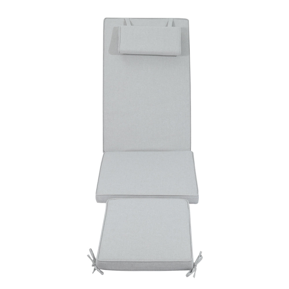 Cojín para tumbona Danao 50x190x5 cm color gris claro | KUBU #