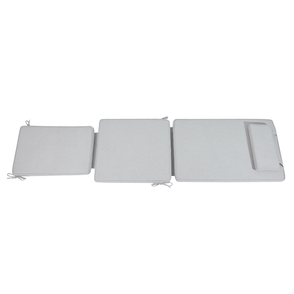 Cojín para tumbona Danao 50x190x5 cm color gris claro | KUBU #