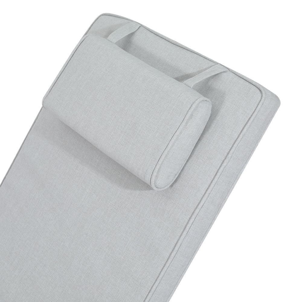 Cojín para tumbona Danao 50x190x5 cm color gris claro | KUBU #