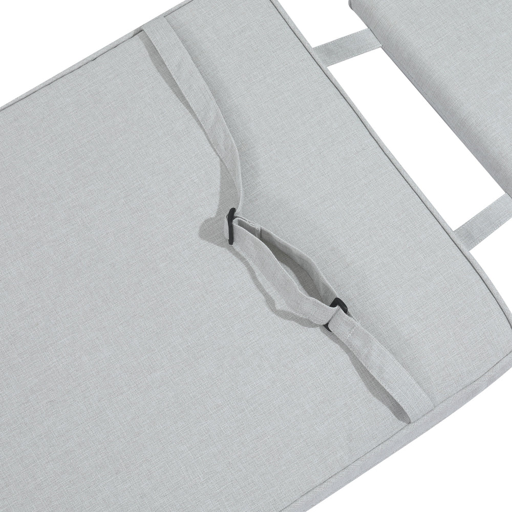 Cojín para tumbona Danao 50x190x5 cm color gris claro | KUBU #