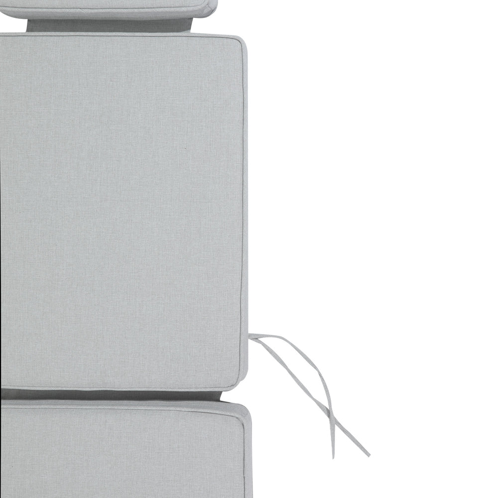 Cojín para tumbona Danao 50x190x5 cm color gris claro | KUBU #