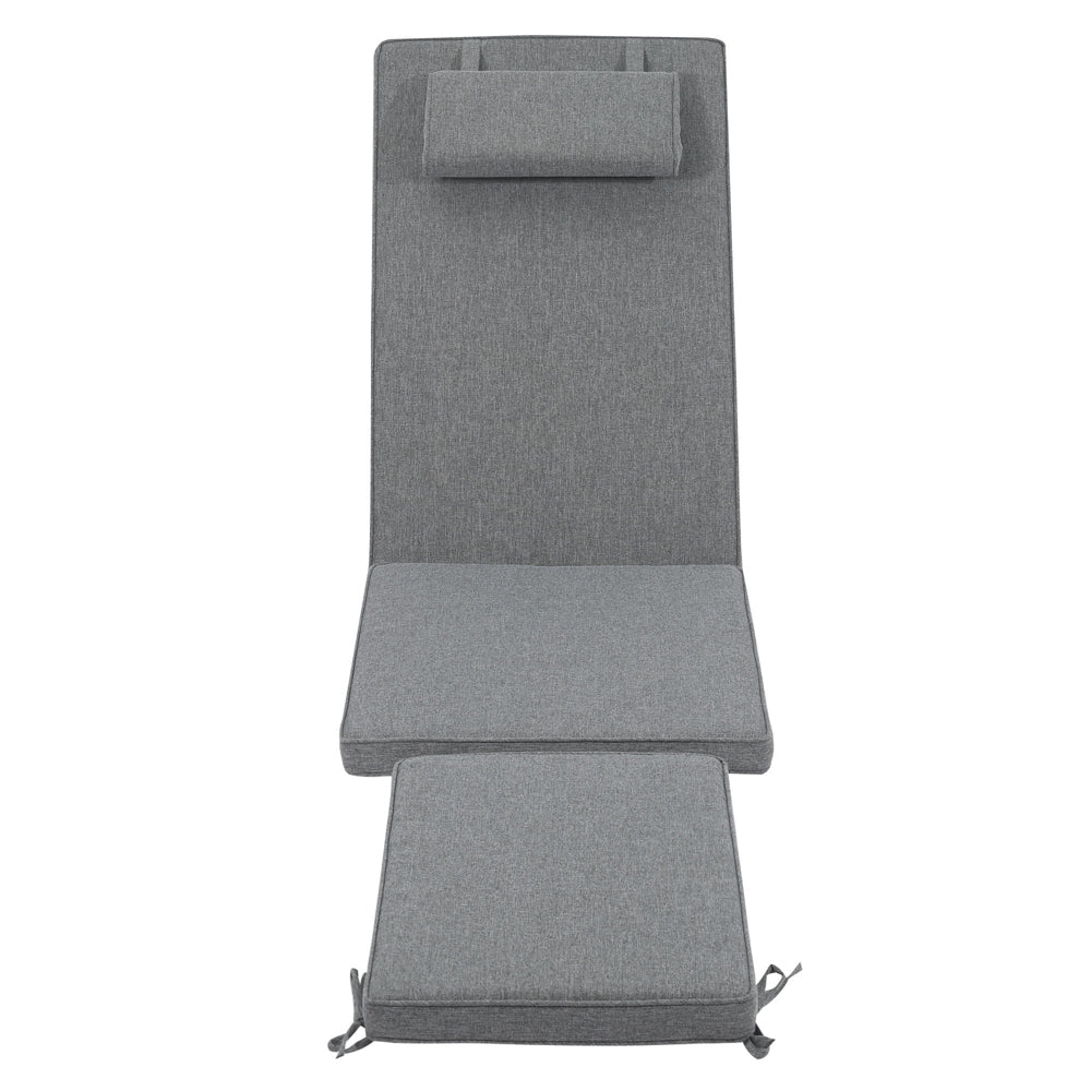 Cojín para tumbona Danao 50x190x5 cm color gris oscuro. | KUBU #