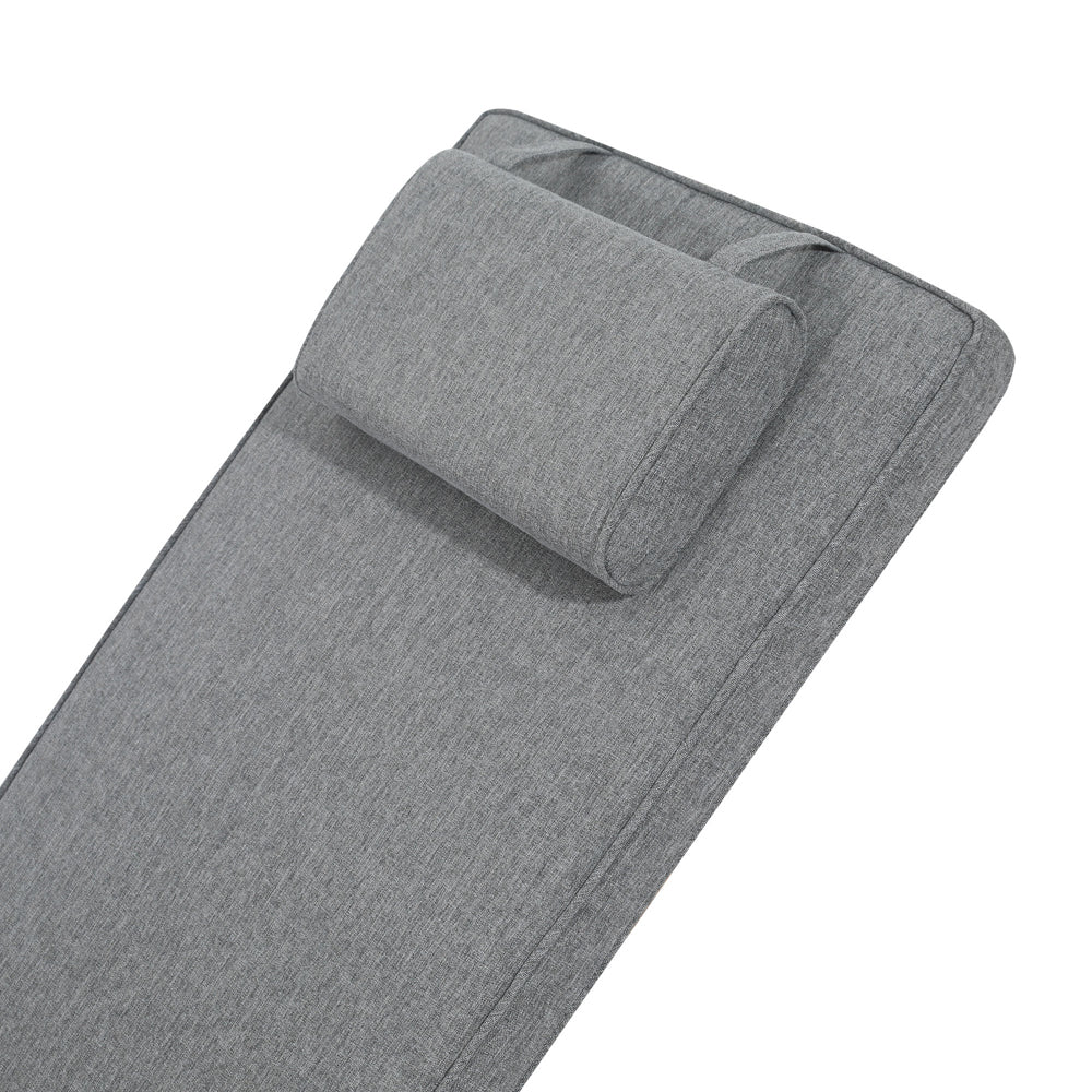 Cojín para tumbona Danao 50x190x5 cm color gris oscuro. | KUBU #