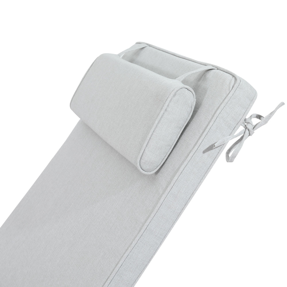 Cojín para tumbona Mati 50x192x5 cm color gris claro | Kubu #