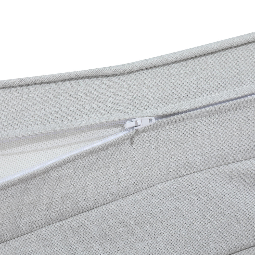 Cojín para tumbona Roxas 59x199x10 cm color gris claro | Kubu #