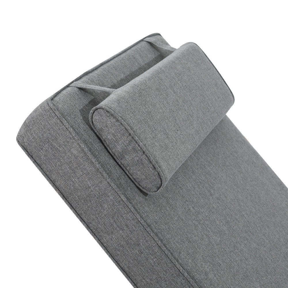 Cojín para tumbona Roxas 59x199x10 cm color gris oscuro | Kubu #