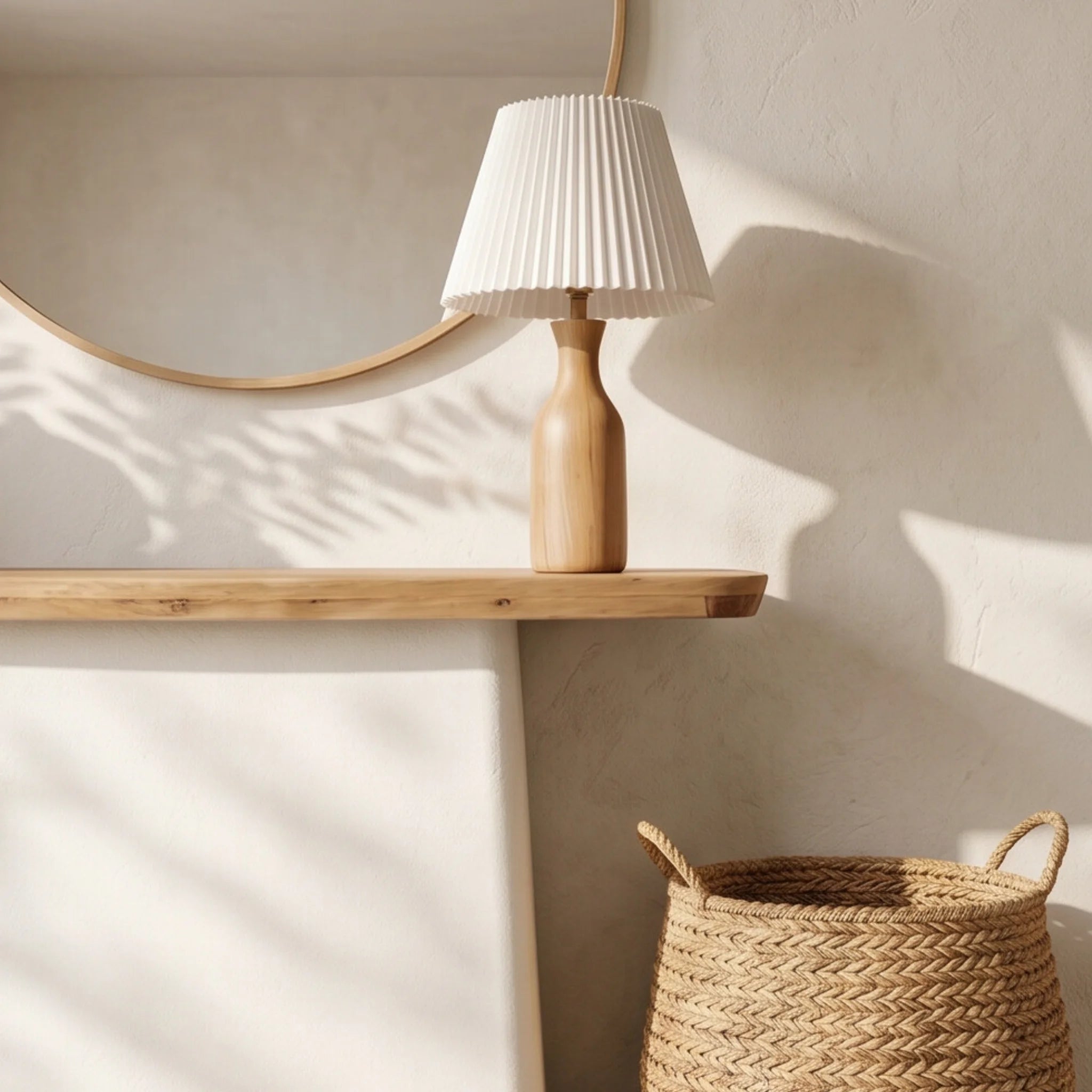Consola recibidor Calvia 120X36X77cm | Blanco Mate y Madera reciclada de Acacia | KUBU #