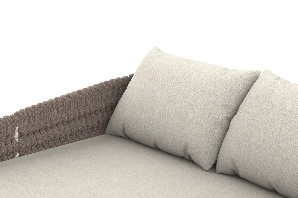 Daybed Anmore aluminio blanco textil greige | Kubu #
