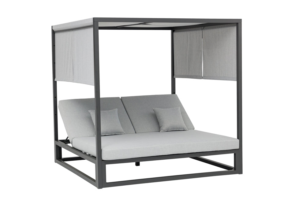 Daybed Edna aluminio antracita y textil gris medio | Kubu #
