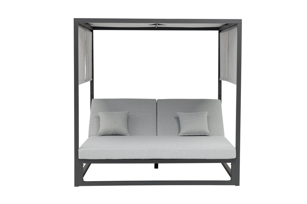 Daybed Edna aluminio antracita y textil gris medio | Kubu #